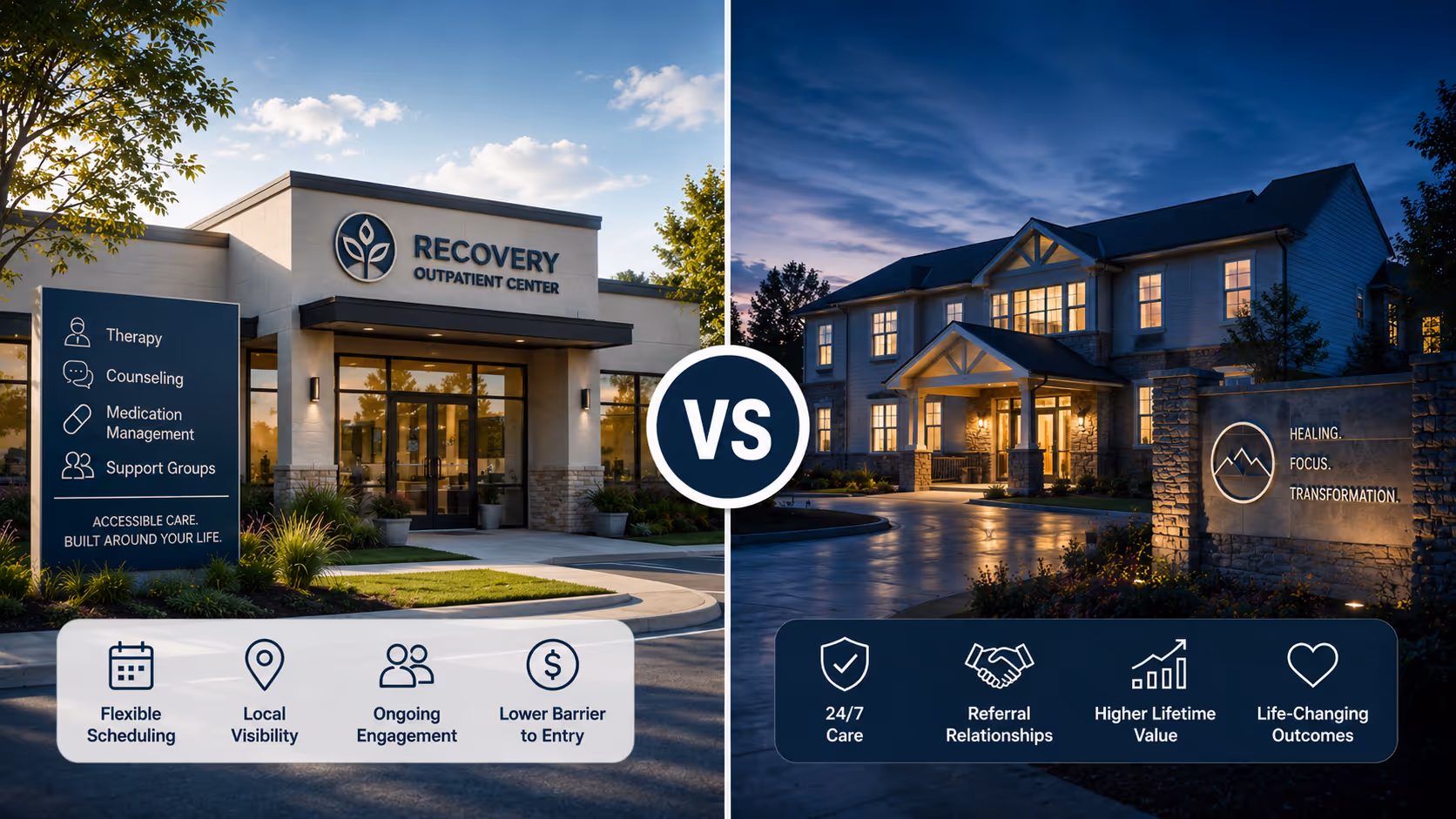 Marketing an Outpatient vs an Inpatient Treatment Center