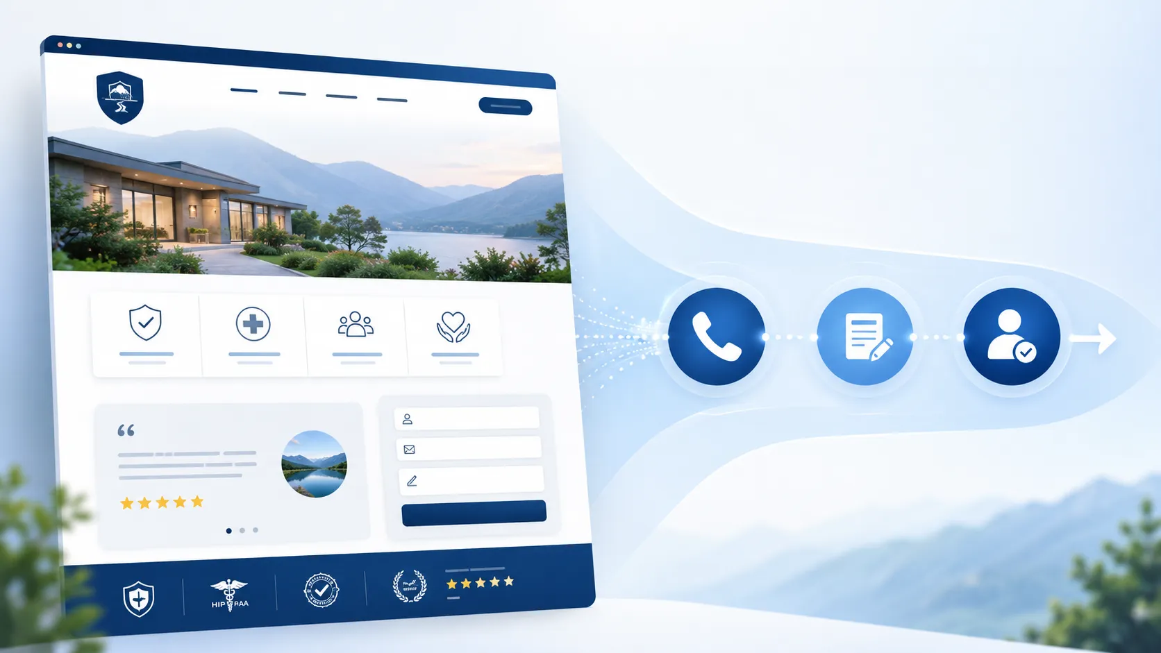 What makes a rehab site convert visitors into calls