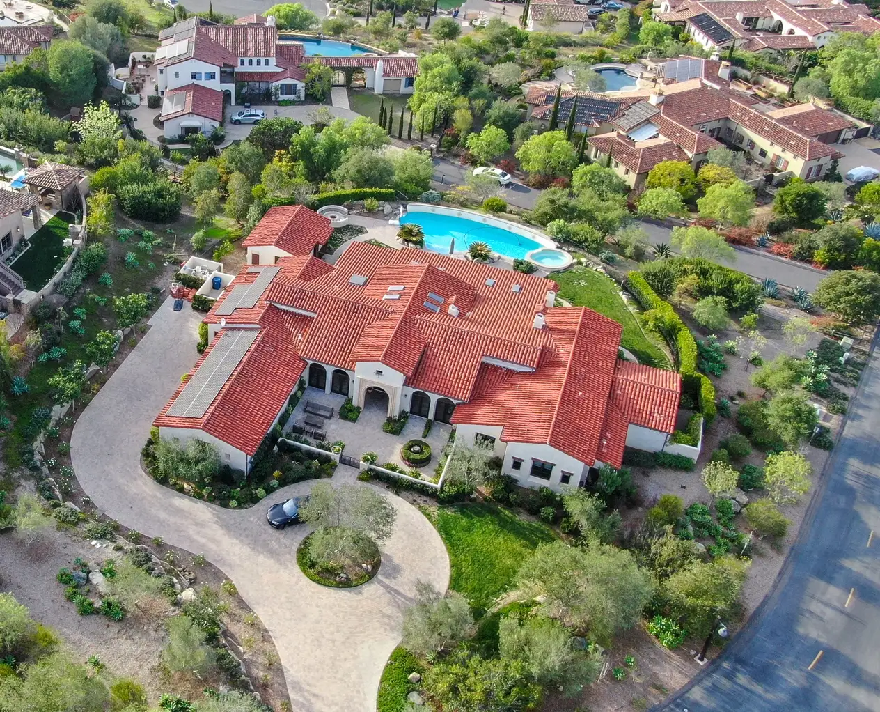 Aerial view of a treatment center property