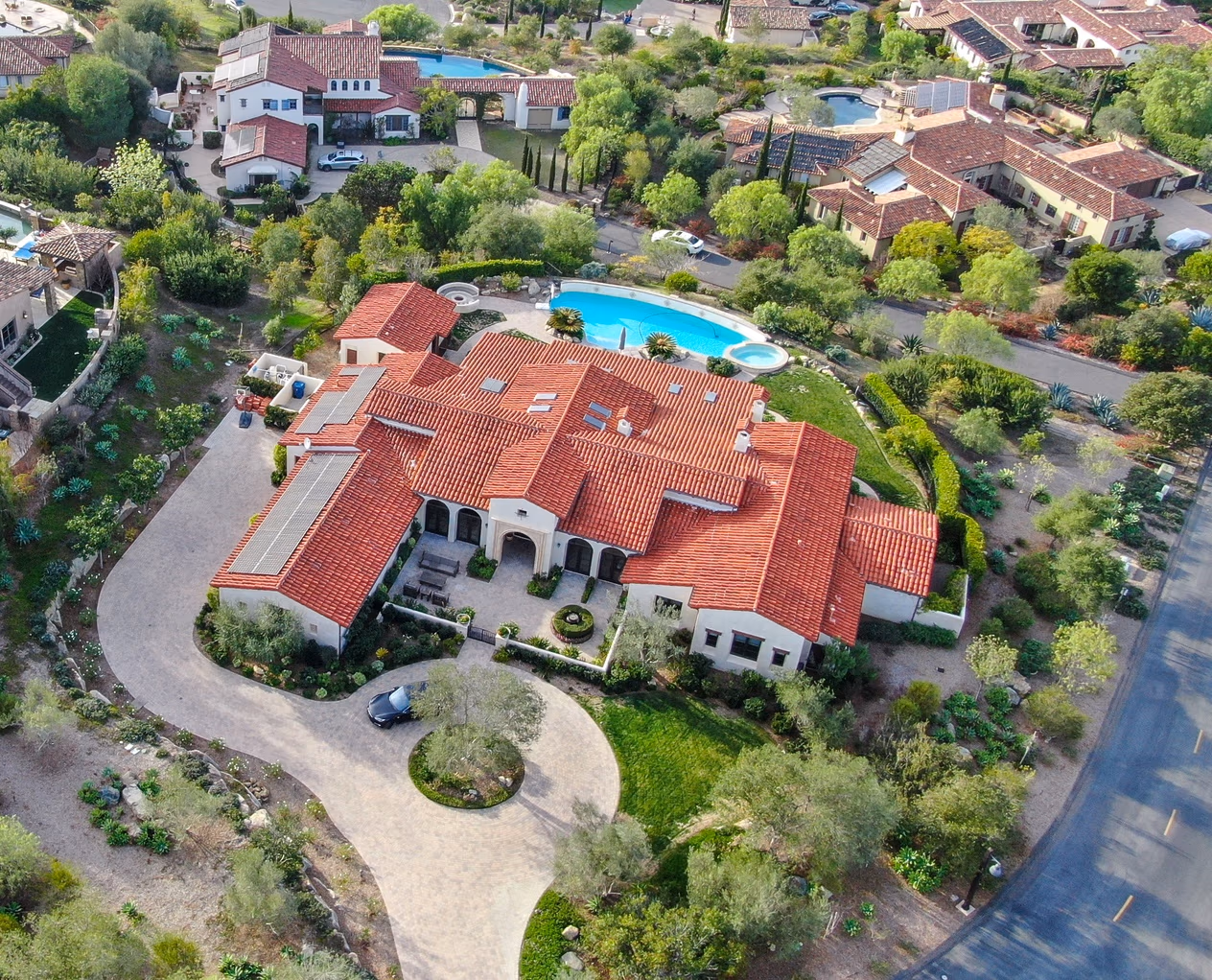 Aerial view of a treatment center property